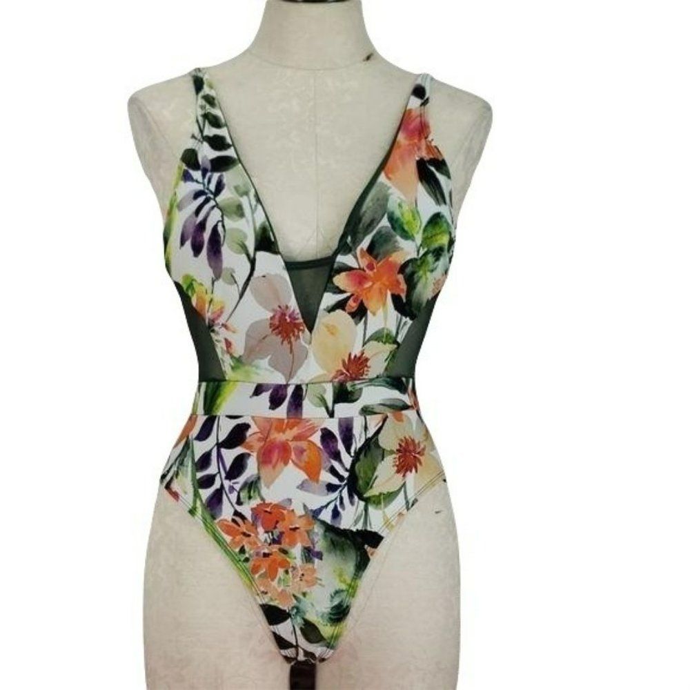 TiniBikini Tini Bikini small Tropical Print One Piece Swimsuit Bathing suit